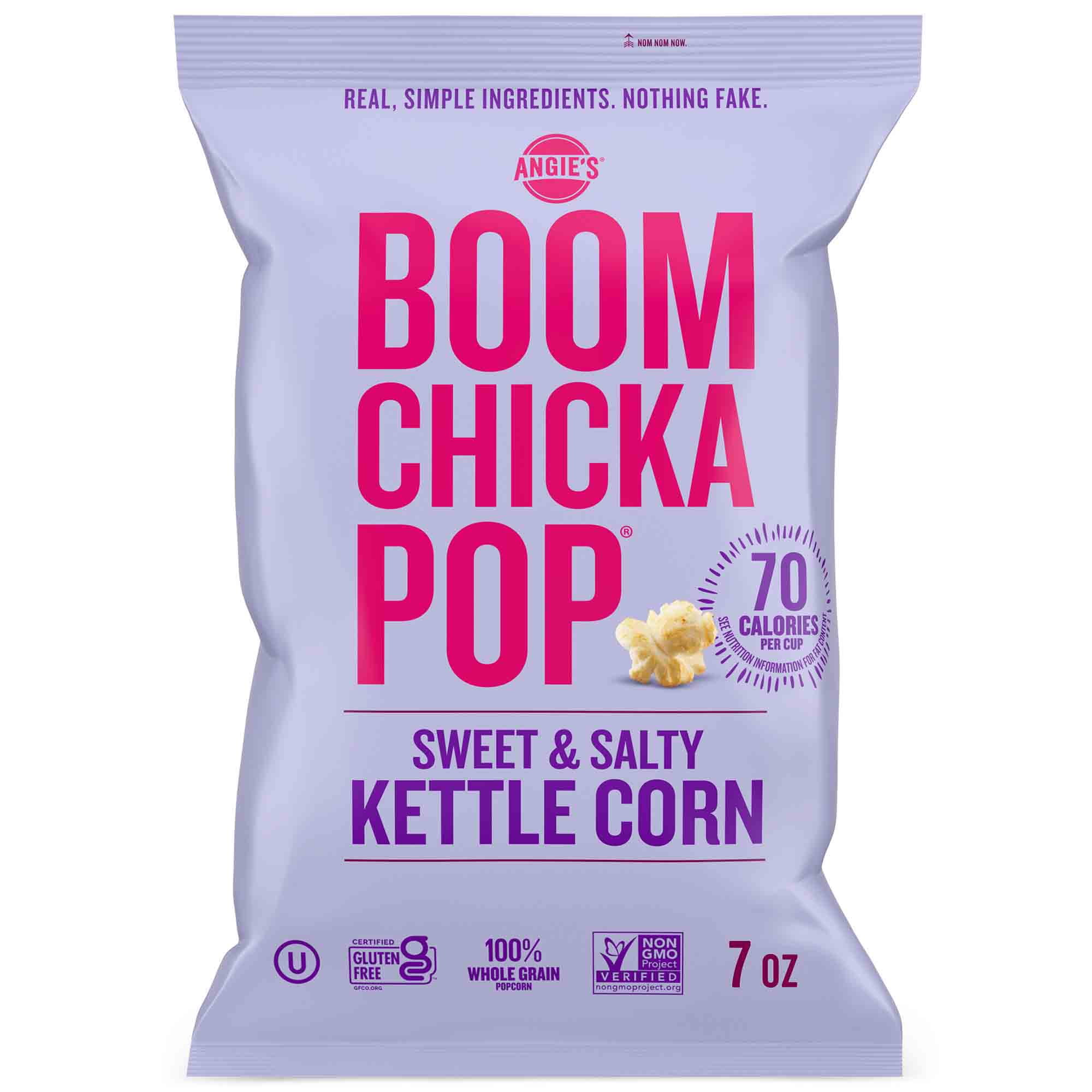(2 pack) Angie's BOOMCHICKAPOP Sweet & Salty Kettle Corn, 7 oz.