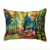 Betsy Drake Interiors Fall Forest Large Indoor/Outdoor Pillow 16x20