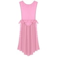 thumbnail image 6 of YiZYiF Praise Dance Tunic for Women Liturgical Dancewear Sleeveless Round Neck Overlays Worship Dress Pink S, 6 of 7