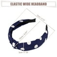 thumbnail image 6 of Unique Bargains Polka Dot Headband, Knotted Headband for Women Top Knot Elastic Hairband Non-Slip Wide Hair Hoop Deep Blue, 6 of 7