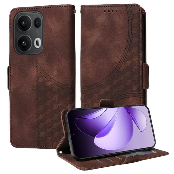 Funda GANGXUN para OPPO Reno 14 Pro 5G con diseño acolchado elegante, cuero PU, protección total y ajuste preciso