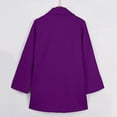 thumbnail image 7 of IROINNID Women's Comfy Mid-Long Jacket Solid Color Open Front Long Sleeve Outwear, Purple, 7 of 7
