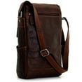 thumbnail image 7 of Jack Georges Voyager Hand-Stained Buffalo Leather Crossbody Messenger and Wine Bag #7513 (Brown), 7 of 7
