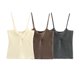 thumbnail image 5 of Camisola de lino de tres colores con nudo para mujer de HH TRAF, elegante, informal, sin tirantes, estilo urbano, 5 of 5