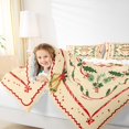 thumbnail image 4 of jejeloiu Gold Christmas Bell Queen Comforter Set,Cute Bow Bowtie Bedding Sets,Red Xmas Berry Bedding Comforter Set For Children,Super Cozy Room Decor Reversible,3pcs, 4 of 8