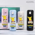 thumbnail image 2 of Botella de agua al vacío con forma de taza de Pokémon Pikachu para niños, para beber, deportes, portátil, de gran capacidad, para exteriores, térmica, de acero inoxidable, 2 of 5