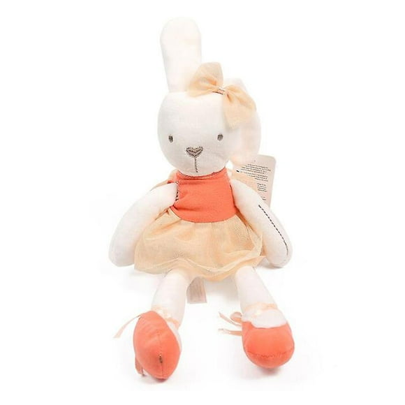 Qianli Ballerina Rabbit Stuffed Animal Adorable Soft Stuffed Toys Rabbit Doll Girls Gift On Birthday Christmas Festivals ORANGE 42X8X7cm 1PCS