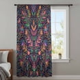 thumbnail image 4 of Mexico Flower Sheer Curtains 72 Inches Long, Abstract Geometric Colorful Floral Plant Light Filering Curtains, Breathable Simi Curtain Privacy Drapes for Living Room Bedroom Window Treatment, 4 of 9