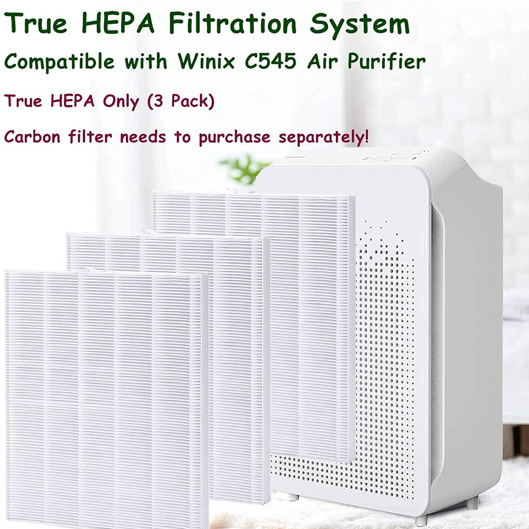 HEPA Replacement Filter S for C545 Air Purifier, Replaces S Filter 1712-0096-00, 3 Pack HEPA Filtrer Only