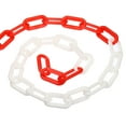 thumbnail image 1 of Unique Bargains 0.3' Diameter 20Ft Length Plastic Chain Barrier, Safety Link Chain Stanchion for Crowd Control, Red White, 1 of 6
