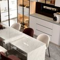 thumbnail image 1 of 1 Roll, Glossy Film Marble Wallpaper Peel And Stick Easy To Wipe Stain Refrigerator Speaker Dryer Cabinet Oven Appliance Furniture Room Background Kitchen Renovation Wallpaper Home Decor, 1 of 4