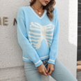 thumbnail image 3 of Vedolay Fall Sweaters for Women 2023 Womens Oversized Casual Sweaters Long Sleeve Crew Neck Pullover Loose Solid Tops,Blue M, 3 of 5