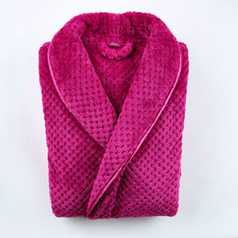 woolen dressing gown ladies Dressing Gown Plum Plaid Kerry Woollen Mills Irish Merino Wool