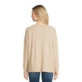 thumbnail image 3 of Time and Tru Women's Hacci Knit Pullover with Long-Sleeves, Single and 2-Pack, Sizes XS - XXL, 3 of 7
