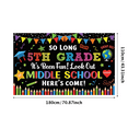 thumbnail image 2 of Colorful Graduation Banner Middle School Transition Educational Decor Party Decorations for School Celebration Classroom Event, 2 of 7