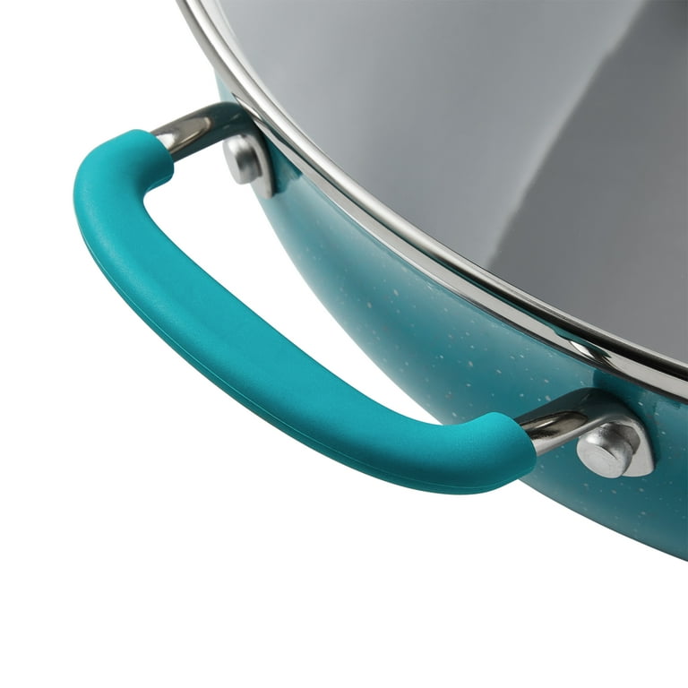 The Pioneer Woman Frontier Speckle Aluminum 12-inch Everyday Pan, Turquoise