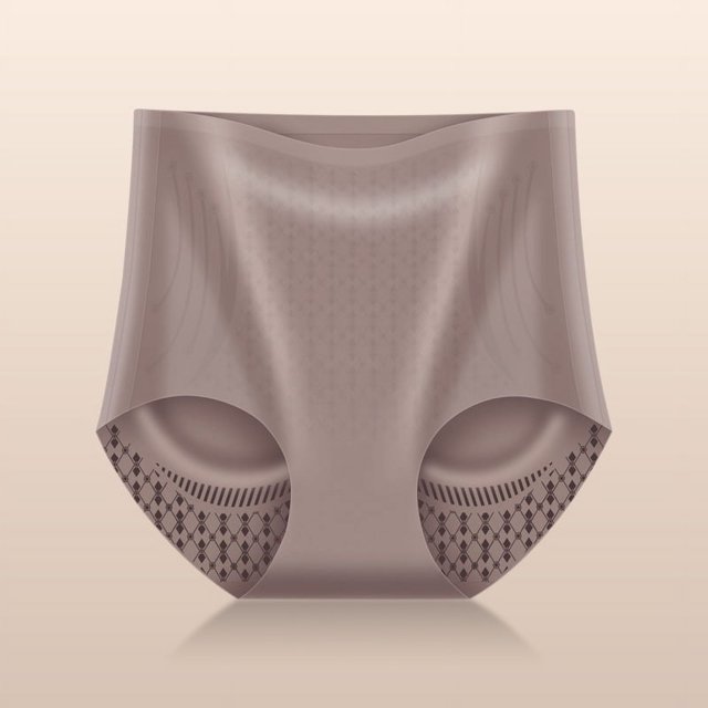 Ropa interior de cintura alta sin costuras líquidas para mujer, pantalones de seguridad transpirables con entrepierna antibacteriana de seda cálida modal que contrae el vientre y levanta la