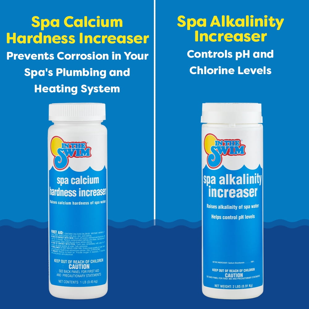 In The Swim Spa Water Balance Kit - Featuring: pH Plus and Minus, Calcium Hardness Increaser, Alkalinity Increaser, Water Test Strips, and Spa Sorb KSPABAL01AZ