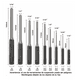 thumbnail image 2 of Juego De Punzones Para Extraer Clavijas Herramientas, 9 Pzs Negro, 2 of 5