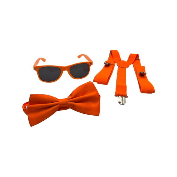 Adult's Orange Suspenders Costume Accessory Kit