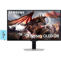 SAMSUNG Odyssey OLED G8 G80SD Monitor LS32DG802SNXZA Bundle with Docztorm Dock, 32" UHD 4K (3840x2160) Display, VESA Mount (100x100mm), Ideal for Home & Business, Silver (2024 Latest Model)