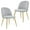 Gray, variant on Newnno Velvet Modern Dining Chairs Set of 4, Upholstered Armless Accent Side Chair with Metal Legs for Kitchen Dining Room, Beige