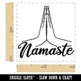 thumbnail image 2 of Namaste Palm of Hands Together Yoga Self-Inking Rubber Stamp Ink Stamper - Black Ink - Small 1 Inch, 2 of 7