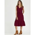 thumbnail image 2 of Vestido de algodón de doble tela sin mangas para mujer Time and Tru, tallas XS-XXXL, 2 of 5