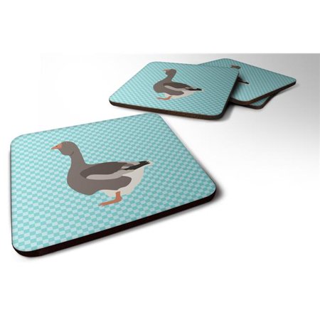 

Toulouse Goose Blue Check Foam Coaster Set of 4