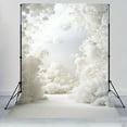 thumbnail image 2 of Dreamy Clouds Wedding Backdrop Pastel White Clouds Floral Baby Shower Photography Background Whimsical Cloud Baptism Birthday Party Decorations Banner Supplies Photo Booth Props, 2 of 3