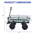 thumbnail image 3 of Sesslife 660lbs Collapsible Wagon, Beach Carts with Big Wheels, Heavy Duty Folding Utility Garden Wagon, Portable Grocery Cart, All Terrain Universal Wheels Wagon Cart, Green, 3 of 13