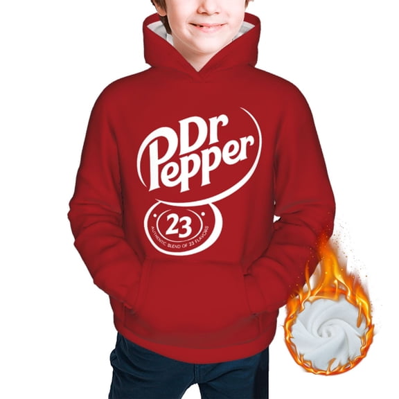 Dr Red Pe-pper Kids Hoodie 3D Print Pullover Hooded Long Sleeve Sweatshirts Tops Blouse with Pocket for Boys Girls