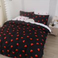 thumbnail image 6 of Airensky Red Heart Duvet Cover King Size - Ultra Soft and Breathable Bedding Comforter Cover Set, 3 Pieces, 1 Duvet Cover 90x104 Inches with Zipper Closure and 2 Pillowcases, Comforter Not Included, 6 of 6