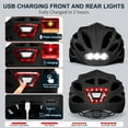 thumbnail image 7 of GUDOOK Bike Helmet Adult Bike Helmets for Men/Women:  USB Rechargeable LED Front and Rear Lights for Cycling Urban Commuter Skateboard, 7 of 7