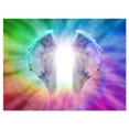 thumbnail image 2 of Angel Wings on Rainbow Background - Abstract Canvas Art Print, 2 of 3