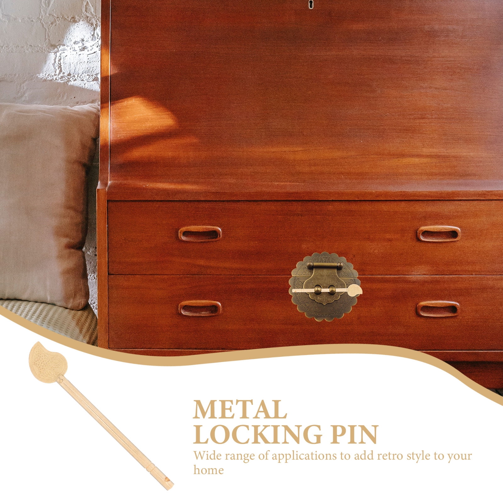 4 Pieces Chinese Wardrobe Door Bolt Plates Shoe Cabinet Lock