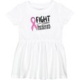 thumbnail image 3 of Inktastic Fight Breast Cancer Pink Ribbon Girls Baby Dress, 3 of 5