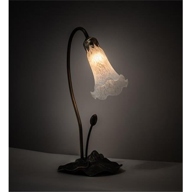 16" High White Pond Lily Accent Lamp