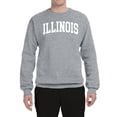 thumbnail image 2 of Wild Bobby State of Illinois College Style Unisex Crewneck Sweatshirt, 2 of 6