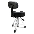 thumbnail image 2 of Drum Throne with Backrest, Hydraulic Drum Stool Adjustable Height, Heavy Duty Hydraulic Drum Seat Saddle Design for Drummers, 2 of 7