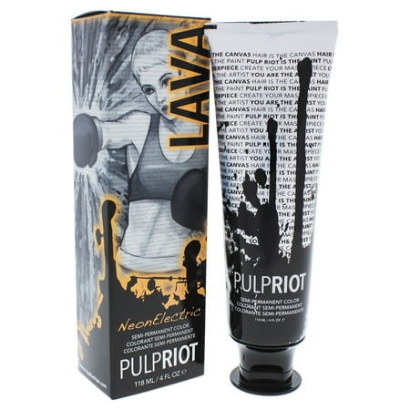 - Pulp Riot Semi-Permanent Color Neon Electric Lava - Neon Orange - 4 oz Hair Color