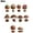 10pcs, variant on Santa Hot Balloon Christmas Ornaments, 2D Acrylic Pendant Decor, Festive Hanging for Yard