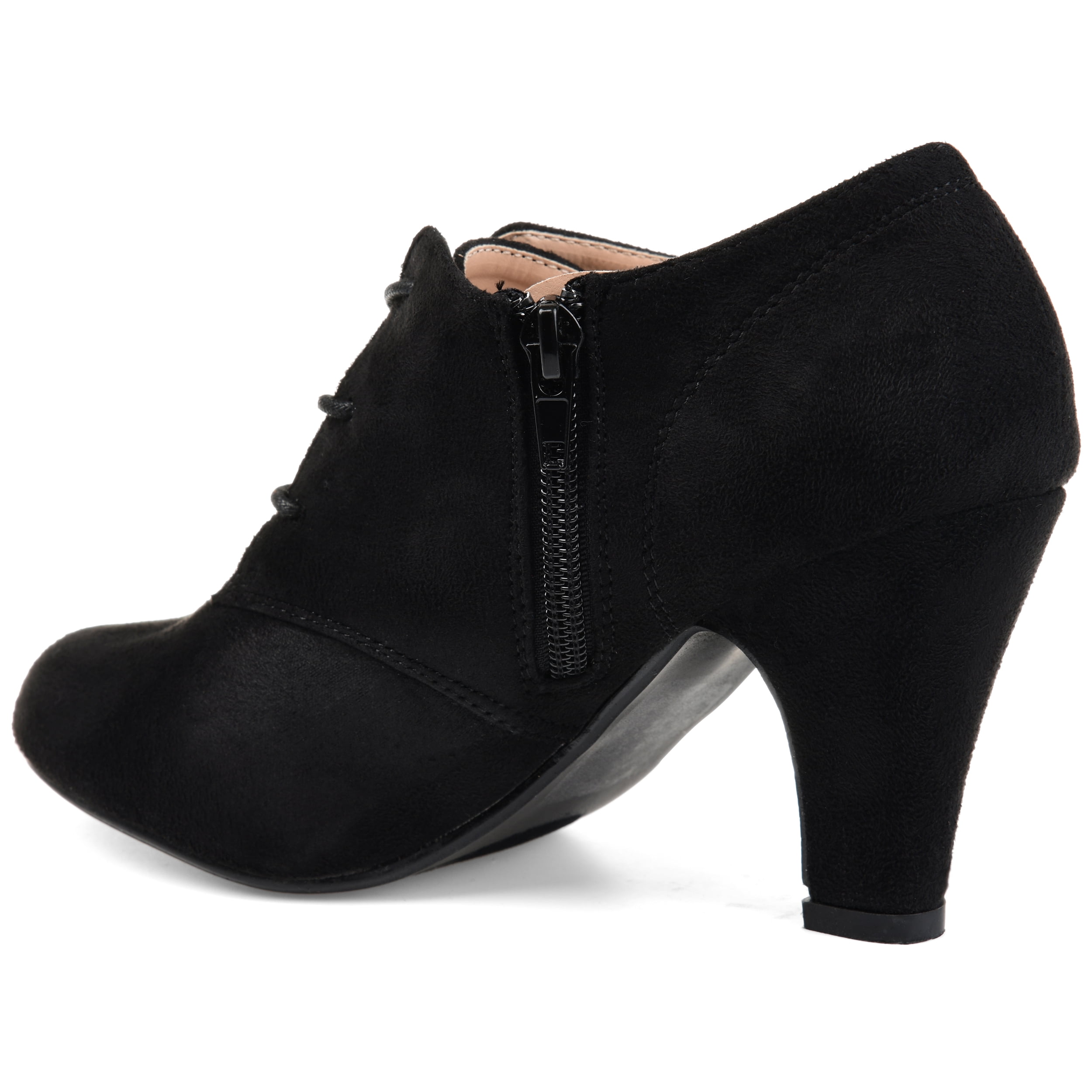 Journee Womens Leona Inside Zip Block Heel Booties, Widths Available