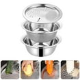 thumbnail image 3 of 1 Set 3pcs Kitchenware Multipurpose Basin Kitchen Peeler Grater for Restaurant, 3 of 8