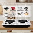 thumbnail image 4 of CUSIMAX 1800W Induction Cooktop,Portable Electric Hot Plate,Double Burner,Infrared Glass Cooktop, Fits All Cookware,Marble White, 4 of 7