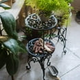thumbnail image 3 of Sungmor 2-Tier Cast Iron Plant Stand, 10.9 x 10.9 x 25.8 Inch, Vintage & Rustic Style, Rustproof, 3 of 8
