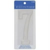 Hillman Group 848955 4 in. White Reflective Self-Adhesive Domed Hose Number 7 - 3 Piece