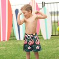 thumbnail image 4 of FORMRS Boys Swim Trunks Quick Dry Mesh Liner Boardshorts Sizes XS-XL, Flamingo Leaves Pattern, 4 of 7