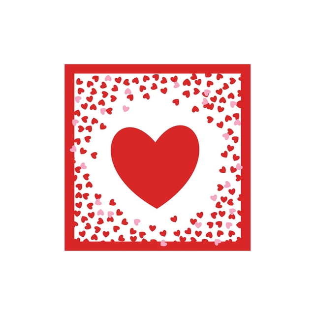 Platos de Papel Decorativos Conjunto de Vajillas de Fiesta Temática Del Día de San Valentín, Platos de 7 Pulgadas / 9 Pulgadas Tazas Servilletas Servilletas de Papel Decorativo