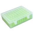 thumbnail image 2 of Caja de almacenamiento de joyería transparente, estuche de almacenamiento de joyería, 30 compartimentos, práctico con tapa, contenedor de cuentas para Verde, 2 of 9